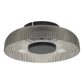 ITALUX - Plafonieră LED PASSO, 8W, 230V, 3000K, Ø 25 cm, negru fumuriu