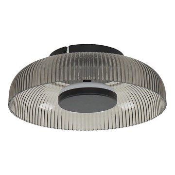 ITALUX - Plafonieră LED PASSO, 8W, 230V, 3000K, Ø 25 cm, negru fumuriu