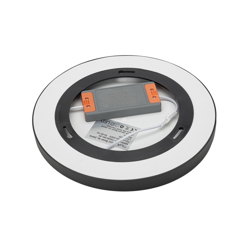 ITALUX - Plafonieră LED RIBERIO LED/30W/230V 4000K negru