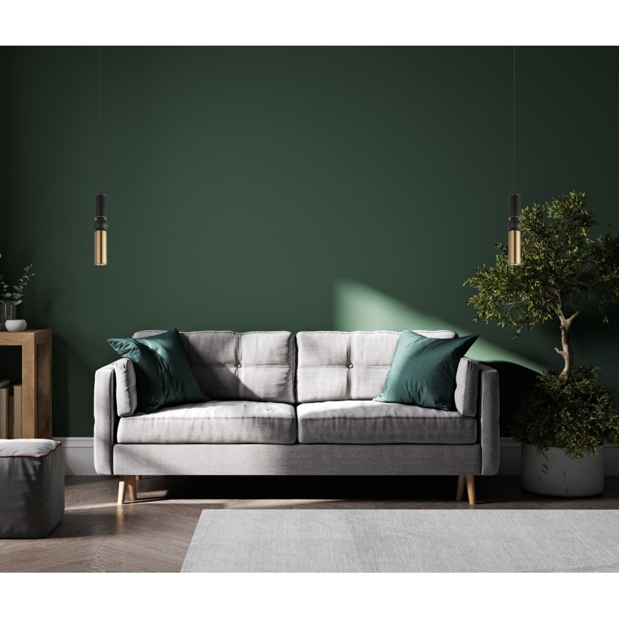 ITALUX - Lustră pe cablu ISIDORA 1xGU10/25W/230V negru/bronz