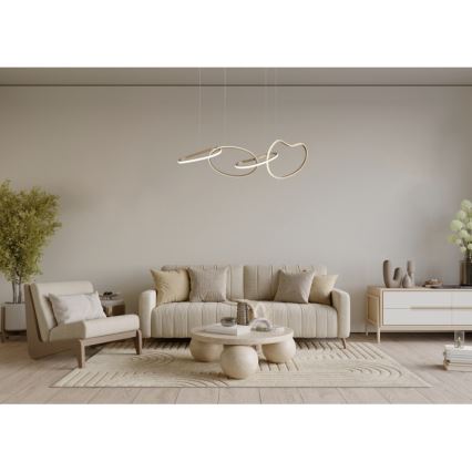 ITALUX - Lustră LED suspendată pe cablu FONTE LED/60W/230V 3000/4000/6000K auriu