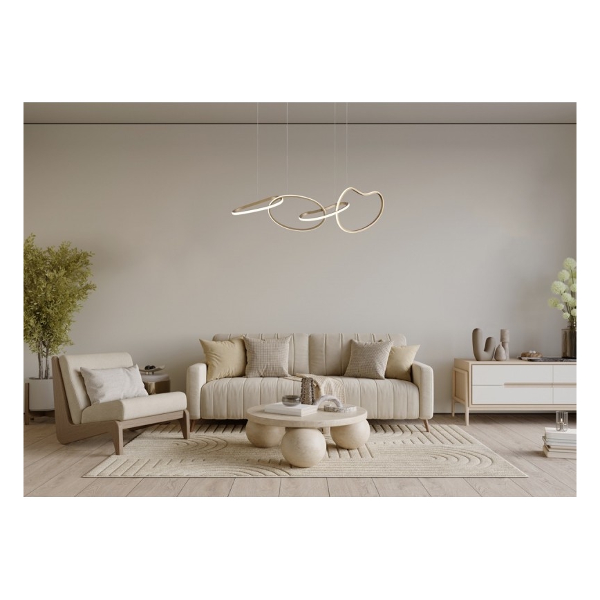 ITALUX - Lustră LED suspendată pe cablu FONTE LED/60W/230V 3000/4000/6000K auriu