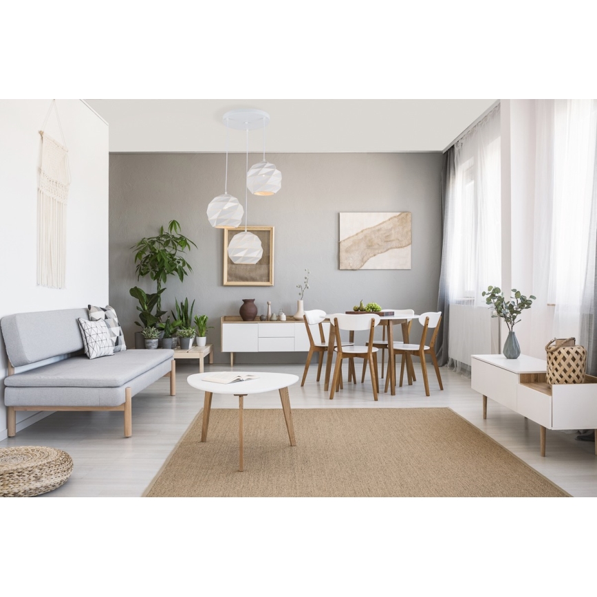 ITALUX - Lustră pe cablu PALERMO 3xE27/40W/230V alb