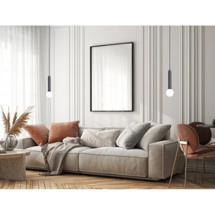 ITALUX - Lustră suspendată pe cablu FILANO 1xG9/5W/230V neagră
