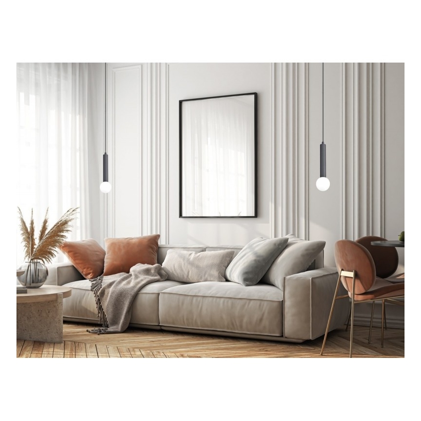 ITALUX - Lustră suspendată pe cablu FILANO 1xG9/5W/230V neagră