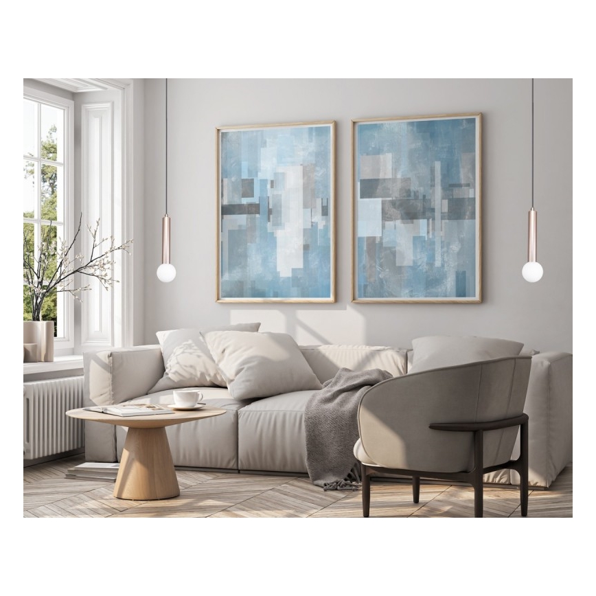 ITALUX - Lustră suspendată FILANO 1xG9/5W/230V aur roz