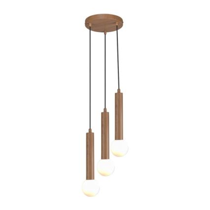 ITALUX - Candelabru suspendat pe cablu FILANO, 3x G9/5W/230V, maro