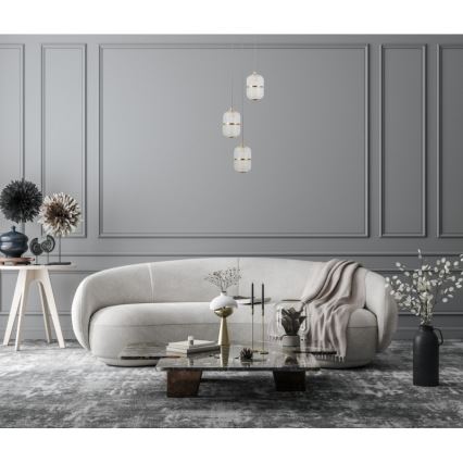 ITALUX - Lustră LED pe cablu ALANI 3xLED/5W/230V 3000K negru/auriu