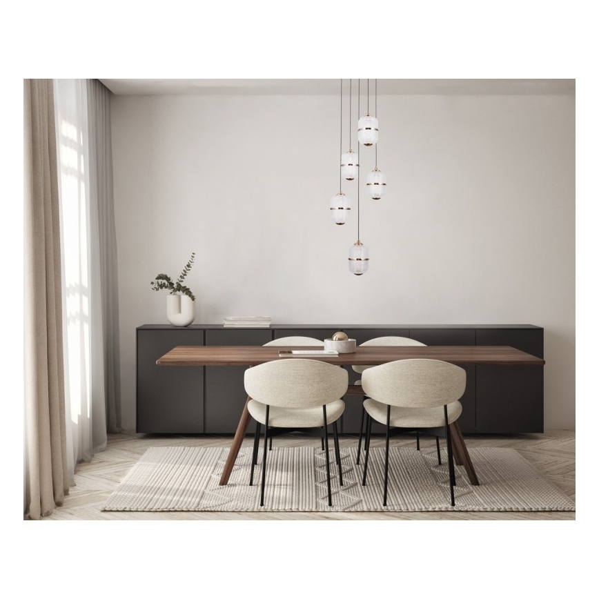 ITALUX - Lustră LED suspendată pe cablu ALANI 5xLED/5,6W/230V 3000K aurie