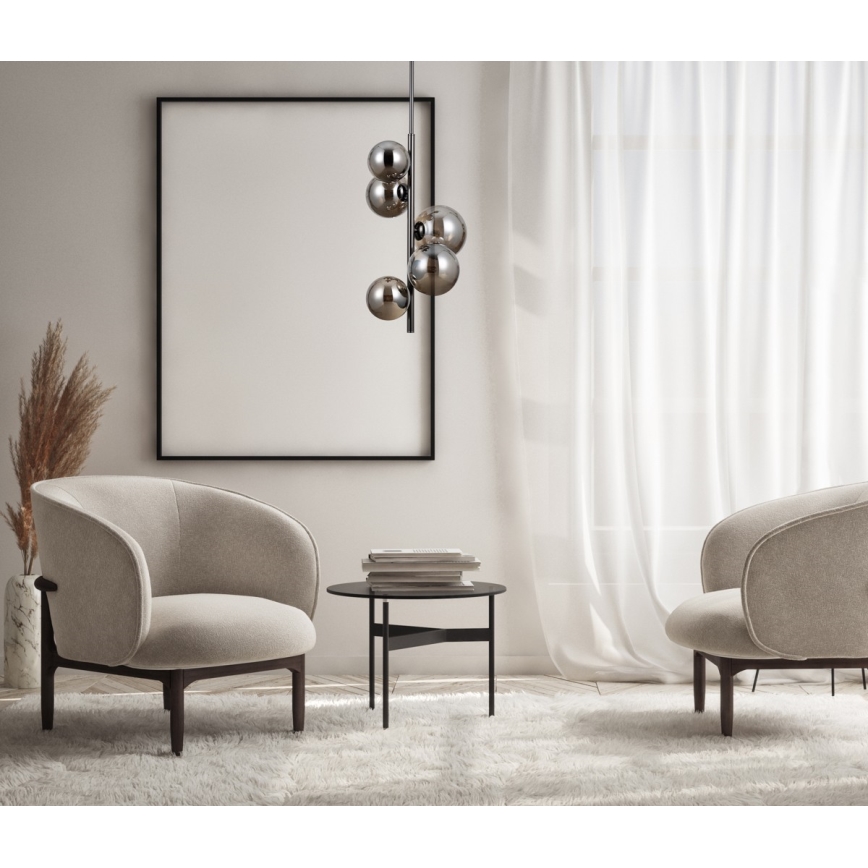 ITALUX - Lustră pe tijă CANELLO 5xG9/5W/230V negru