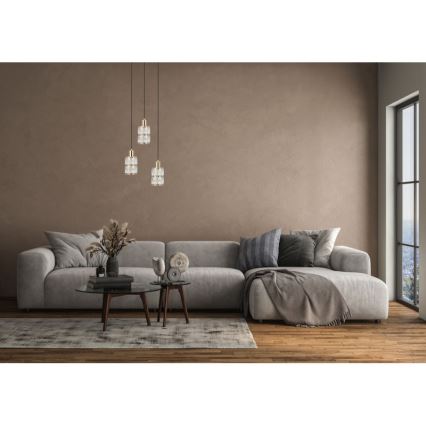 ITALUX - Pendul ALMA pe cablu 3xE27/40W/230V, auriu