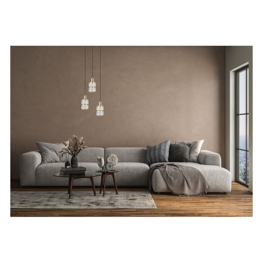 ITALUX - Pendul ALMA pe cablu 3xE27/40W/230V, auriu