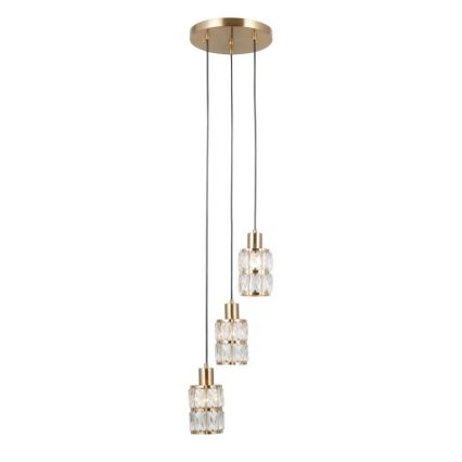 ITALUX - Pendul ALMA pe cablu 3xE27/40W/230V, auriu