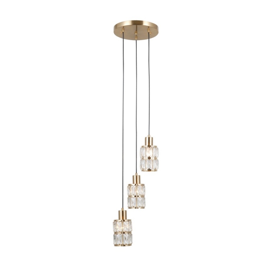 ITALUX - Pendul ALMA pe cablu 3xE27/40W/230V, auriu