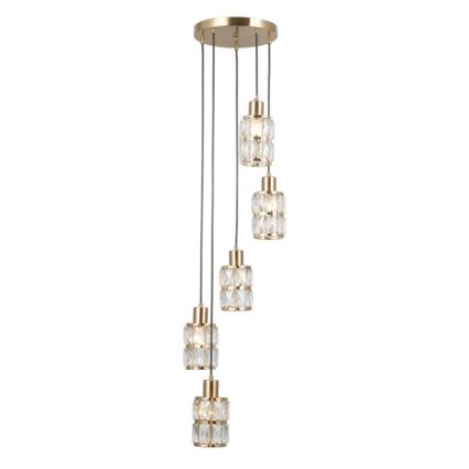 ITALUX - Candelabru pe cablu ALMA 5xE27/40W/230V auriu