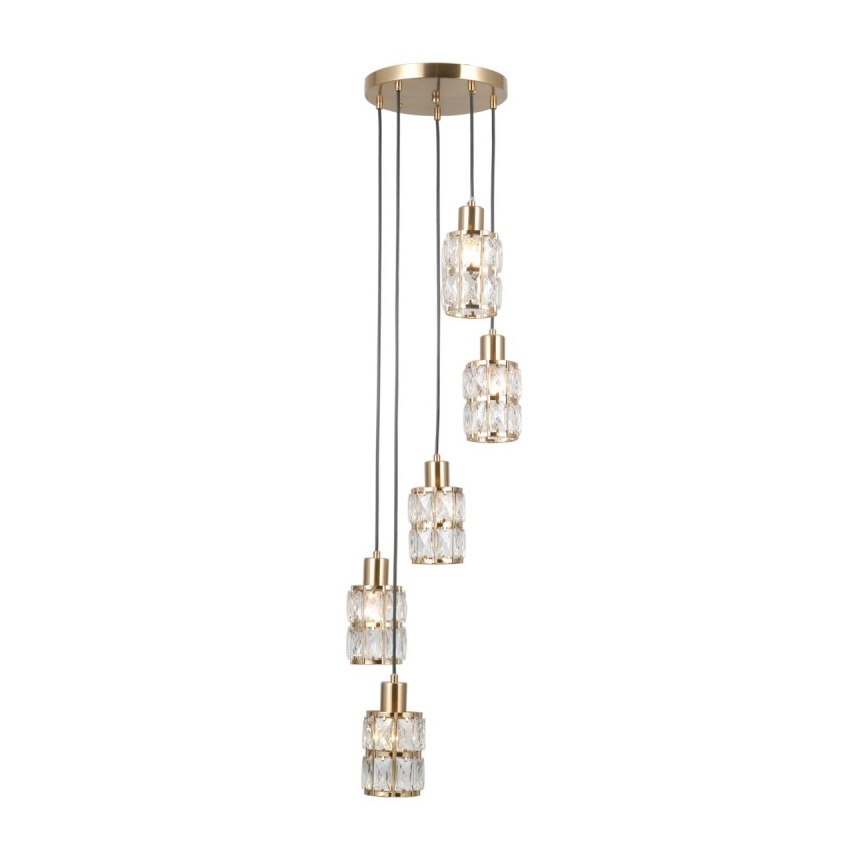 ITALUX - Candelabru pe cablu ALMA 5xE27/40W/230V auriu