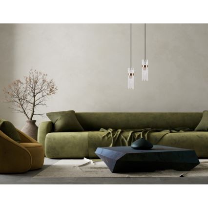 ITALUX - Lustră suspendată pe cablu TARASO 1xE14/40W/230V auriu