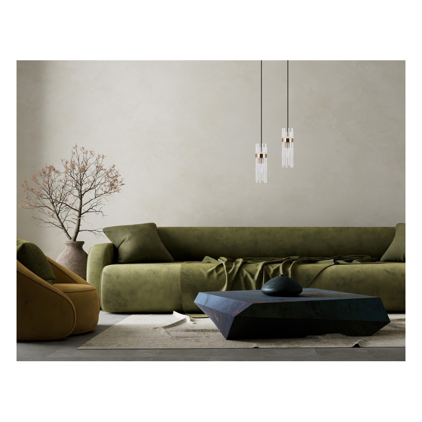 ITALUX - Lustră suspendată pe cablu TARASO 1xE14/40W/230V auriu