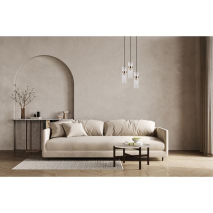 Candelabru suspendat pe cablu TARASO, 3xE14/40W/230V, negru/auriu - ITALUX