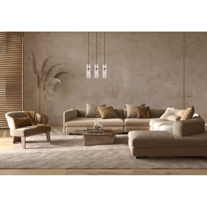 Italux - Lustră suspendată pe cablu TARASO 3xE14/40W/230V, aurie