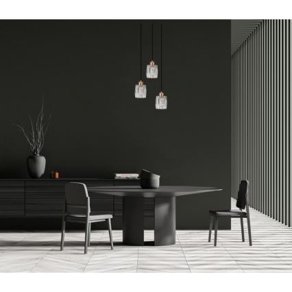 ITALUX - Lustra suspendată pe cablu TORNO 3xE14/40W/230V negru/auriu