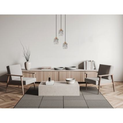 ITALUX - Lustră TORNO suspendată pe cablu, 3xE14/40W/230V, auriu