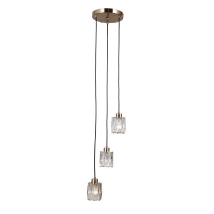 ITALUX - Lustră TORNO suspendată pe cablu, 3xE14/40W/230V, auriu