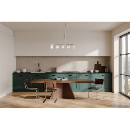 ITALUX - Lustră suspendată pe cablu SIMONA, 5xE14/40W/230V, auriu