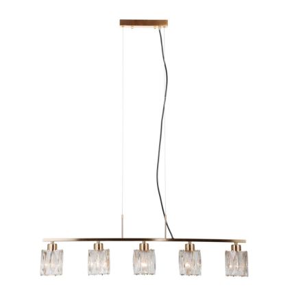 ITALUX - Lustră suspendată pe cablu SIMONA, 5xE14/40W/230V, auriu