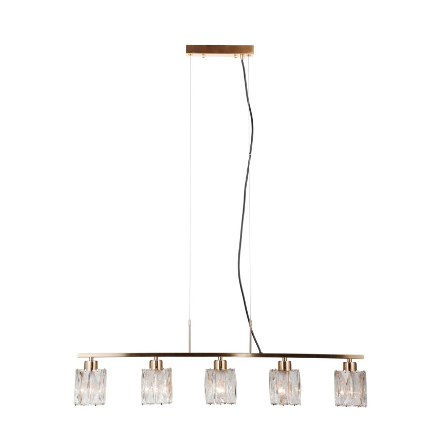 ITALUX - Lustră suspendată pe cablu SIMONA, 5xE14/40W/230V, auriu