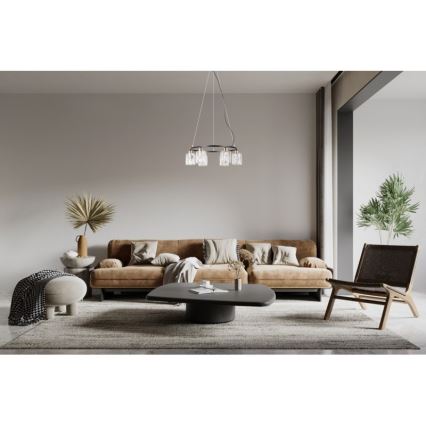 ITALUX - Lustră pe cablu SIMONA 6xE14/40W/230V negru/auriu