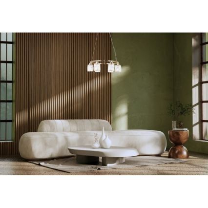 ITALUX - Candelabru suspendat cu cablu SIMONA, 6xE14/40W/230V, auriu
