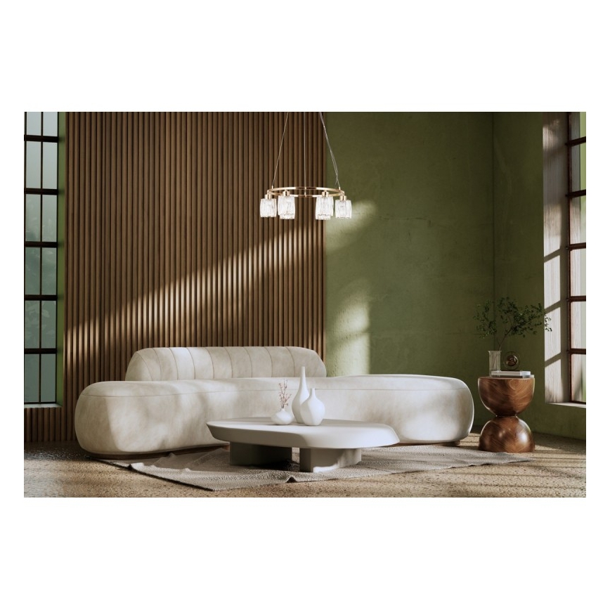 ITALUX - Candelabru suspendat cu cablu SIMONA, 6xE14/40W/230V, auriu