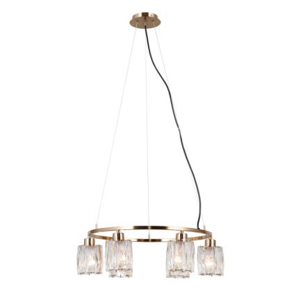 ITALUX - Candelabru suspendat cu cablu SIMONA, 6xE14/40W/230V, auriu
