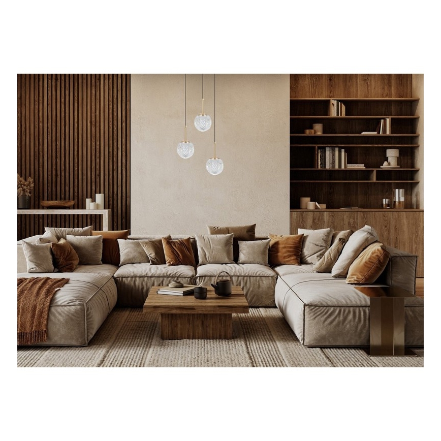 ITALUX - Lustră suspendată pe cablu PADRI 3xG9/5W/230V, auriu