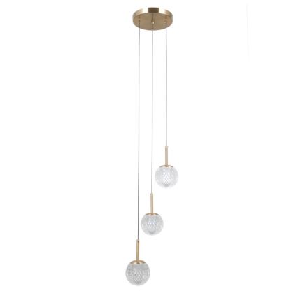 ITALUX - Lustră suspendată pe cablu PADRI 3xG9/5W/230V, auriu
