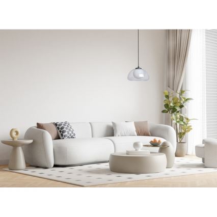 ITALUX - Lustră suspendată cu cablu AINALE 1xG9/7W/230V negru/transparent