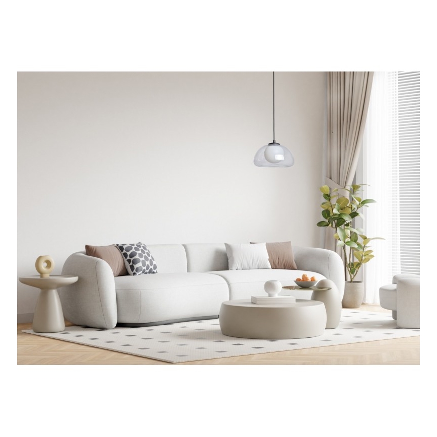 ITALUX - Lustră suspendată cu cablu AINALE 1xG9/7W/230V negru/transparent