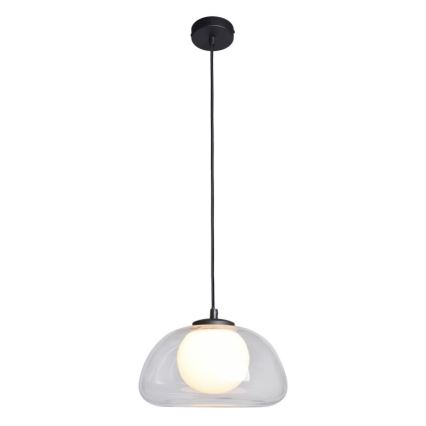 ITALUX - Lustră suspendată cu cablu AINALE 1xG9/7W/230V negru/transparent