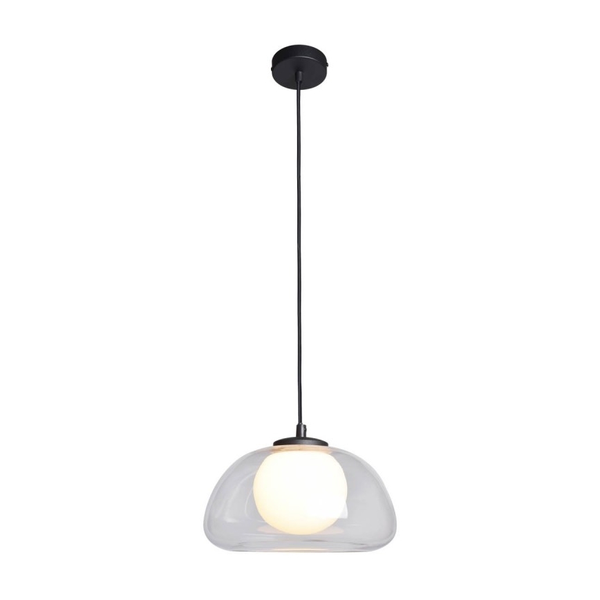 ITALUX - Lustră suspendată cu cablu AINALE 1xG9/7W/230V negru/transparent