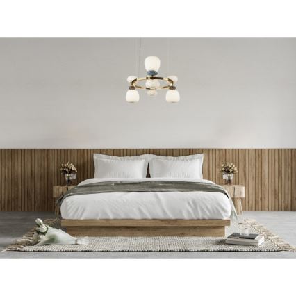ITALUX - Lustră suspendată pe cablu EVANS LED/33W/230V 3000K auriu/albastru/maro