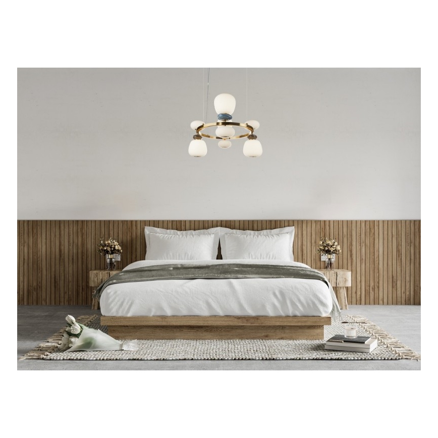 ITALUX - Lustră suspendată pe cablu EVANS LED/33W/230V 3000K auriu/albastru/maro