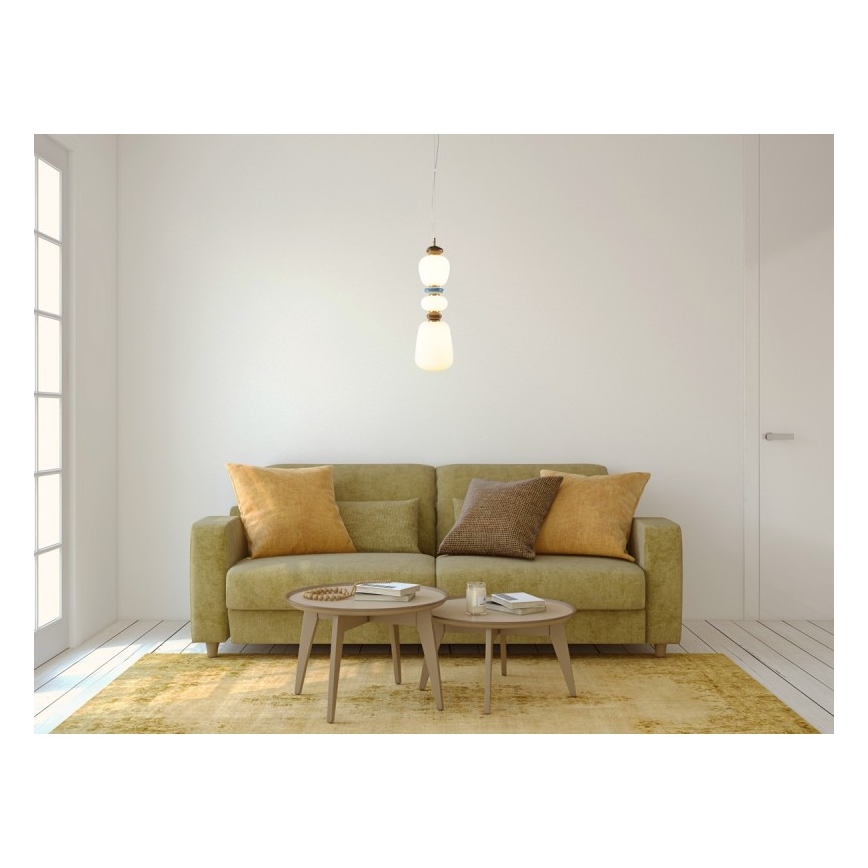 ITALUX - Lustră LED suspendată pe cablu EVANS LED/19W/230V 3000K auriu/albastru/maro