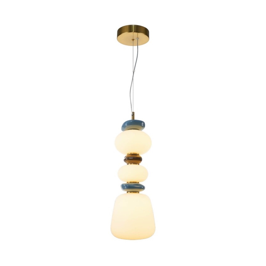 ITALUX - Lustră LED suspendată pe cablu EVANS LED/15W/230V 3000K auriu/albastru