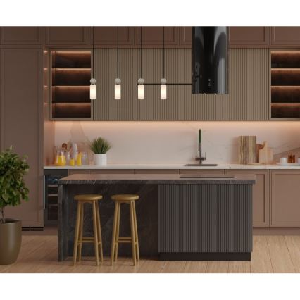 ITALUX - Lampă suspendată pe cablu SANTOS 4xG9/40W/230V neagră