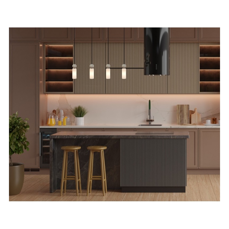 ITALUX - Lampă suspendată pe cablu SANTOS 4xG9/40W/230V neagră