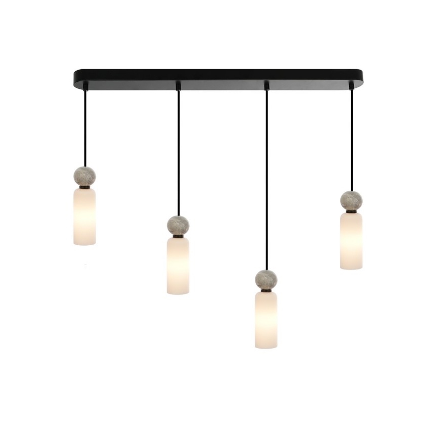ITALUX - Lampă suspendată pe cablu SANTOS 4xG9/40W/230V neagră