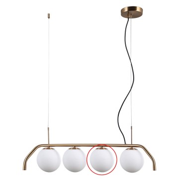 ITALUX - Sticlă de schimb pentru candelabru CARIMI G9, diametru 14 cm, albă