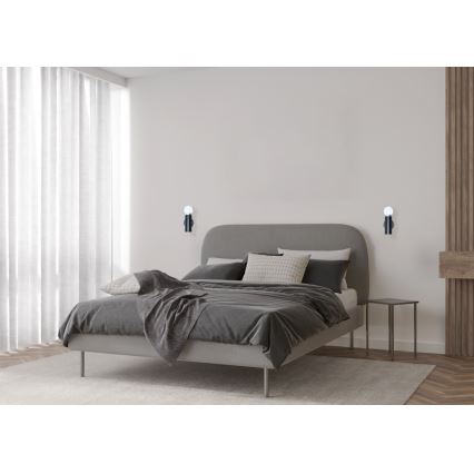 ITALUX - Aplică de perete MACERA 1xE27/40W/230V neagră