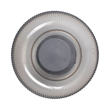 ITALUX - Plafonieră LED PASSO, 8W, 230V, 3000K, Ø 25 cm, negru fumuriu